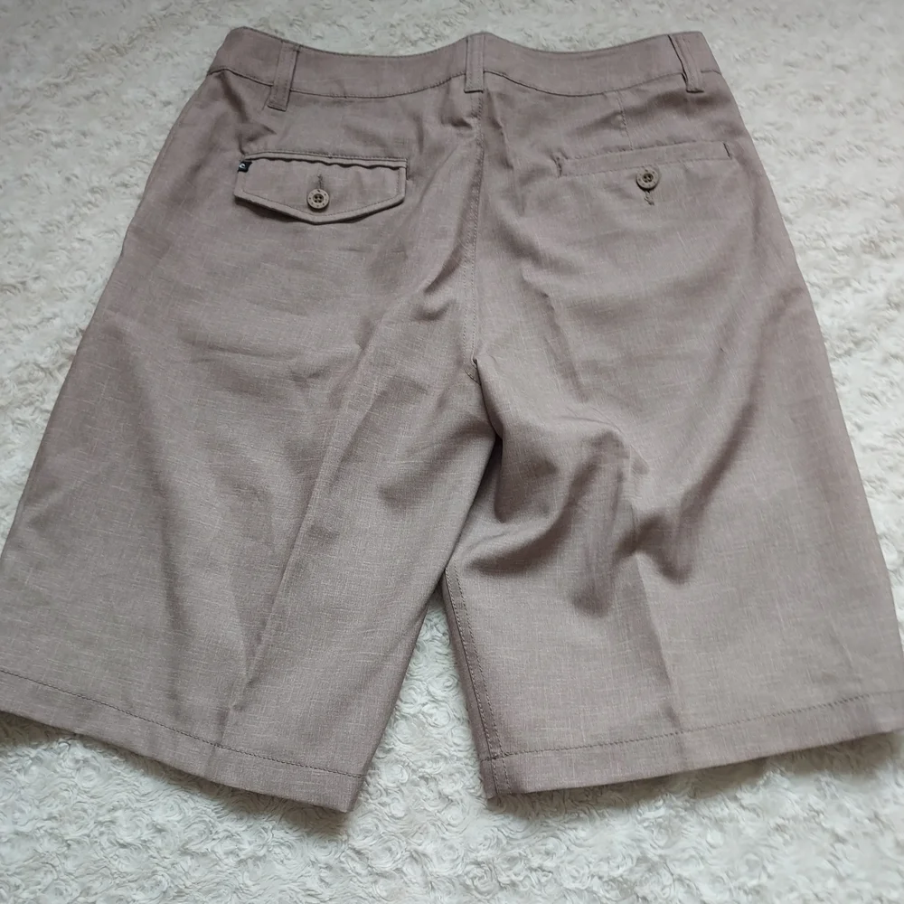 Rip Curl Heathered Tan Flat Front Boardwalk Shorts W29 Beach Surf Summer Spring